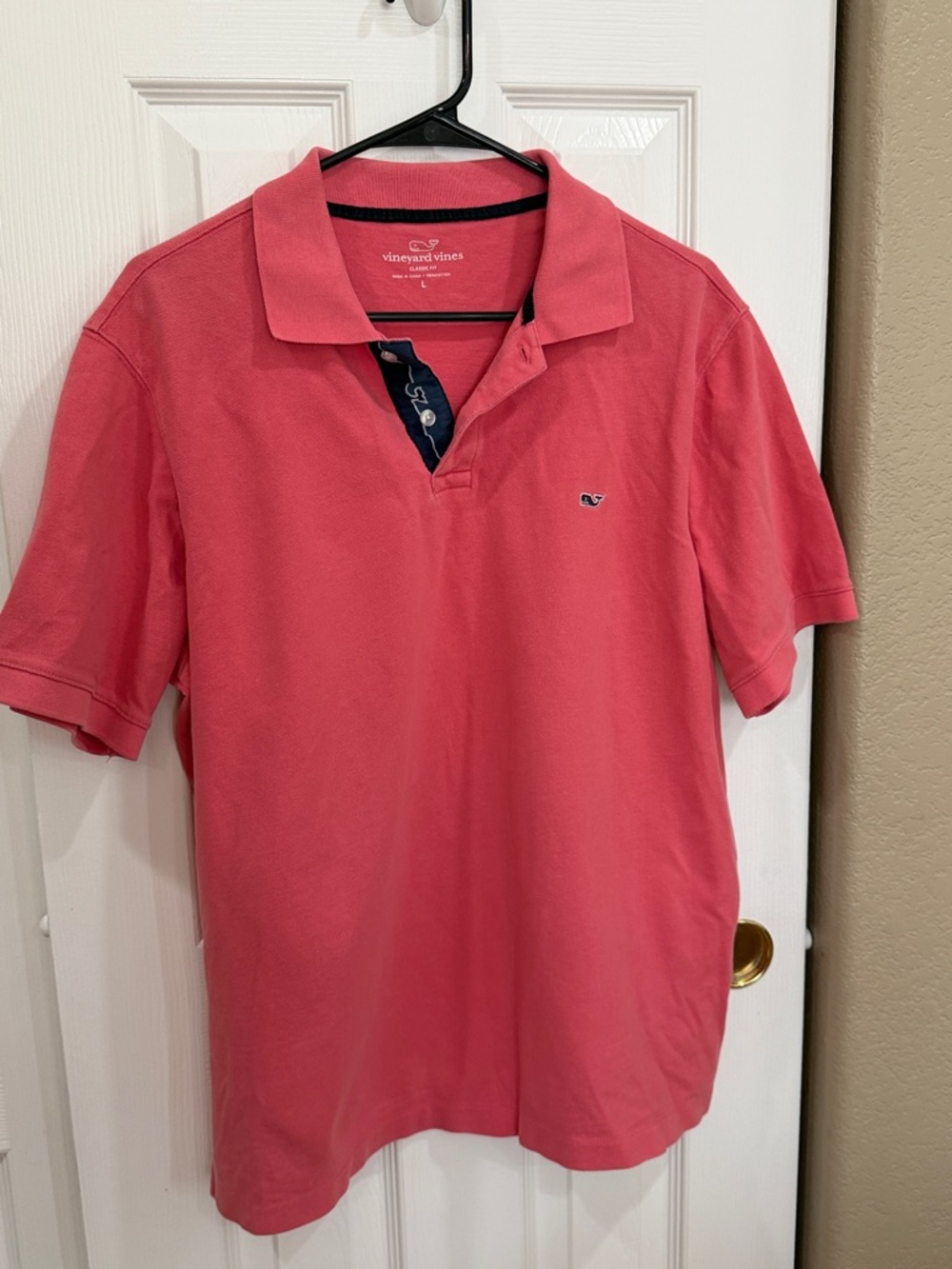 Vineyard Vines Coral Pink Short-Sleeve Polo Shirt